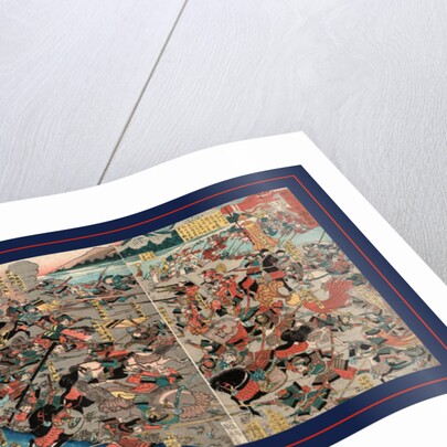 Battle Scene (Probably from the 4th Battle in 1561) on the Plains at the Chikuma River by Anonymous