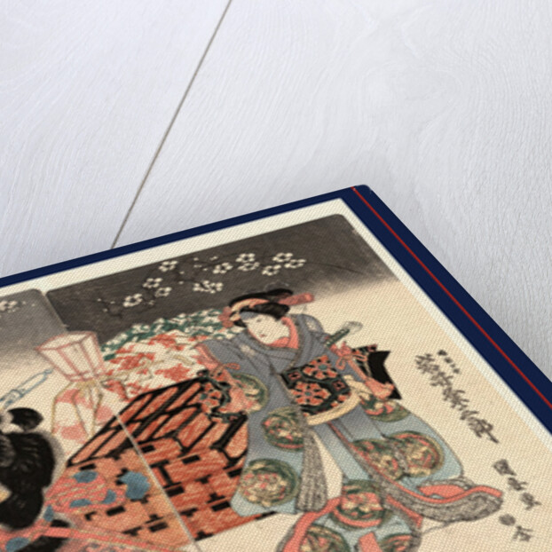 Iwai kumesaburo ichikawa danjuro iwai shijyaku, The actors Iwai Kumesaburo, Ichikawa Danjuro, and Iwai Shijaku by Utagawa Kuniyasu