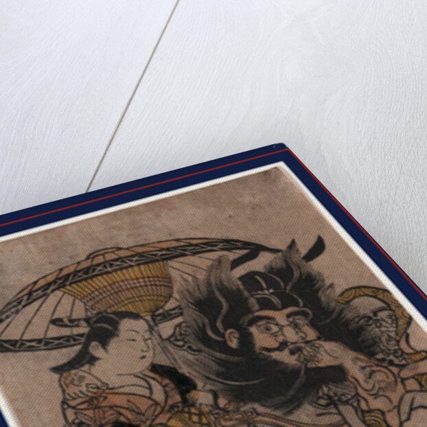 Shoki to Yujo No Aiaigasa, Shoki and a Courtesan Beneath an Umbrella by Anonymous