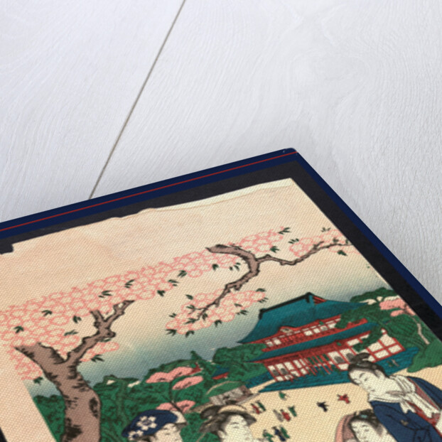 Ueno no hanami, Cherry blossom viewing at Ueno by Katsukawa Shunzan