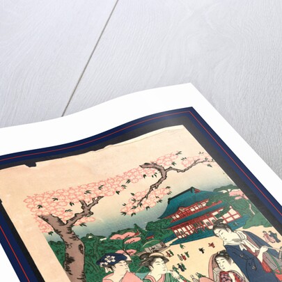 Ueno no hanami, Cherry blossom viewing at Ueno by Katsukawa Shunzan