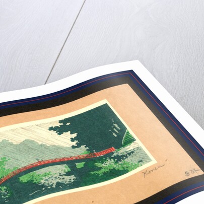 Uchu no sinkyo, Rain over sacred bridge (shinkyo) by Uehara Konen