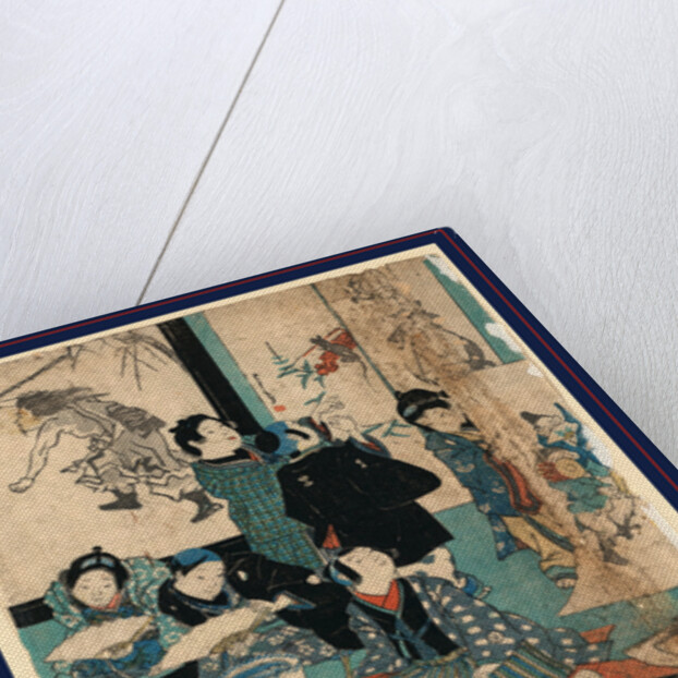 E o narau kodomo tachi, Children in a painting class by Utagawa Kuniyoshi