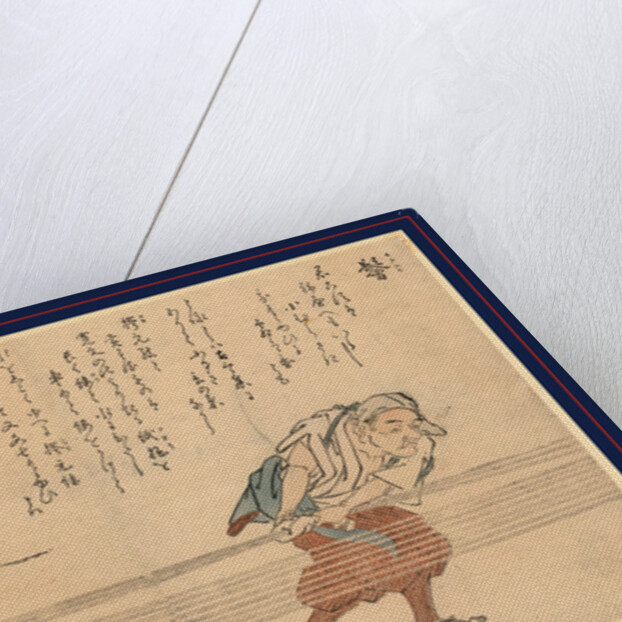 an Old Man Working with Strands of Yarn by Anonymous