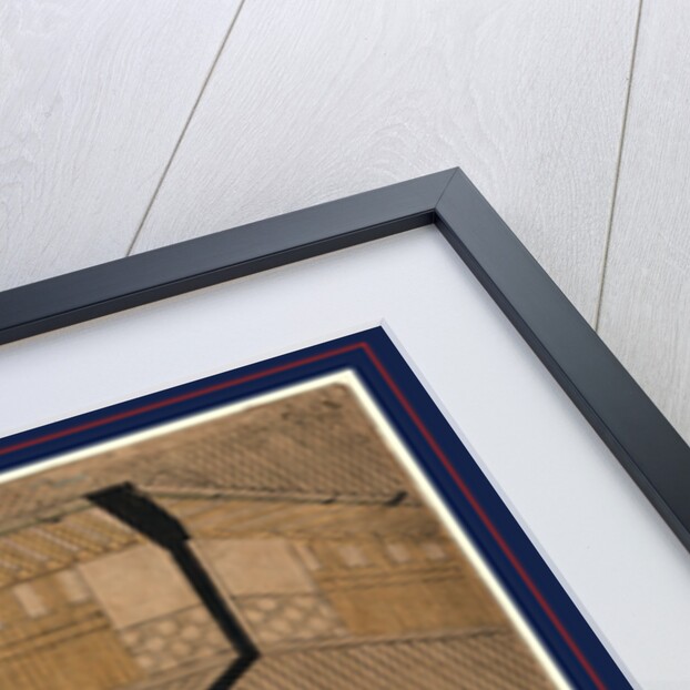 Two Women and a Man and Several Other People behind a Portable Shrine in Front of a Store During the Sanno Festival by Anonymous