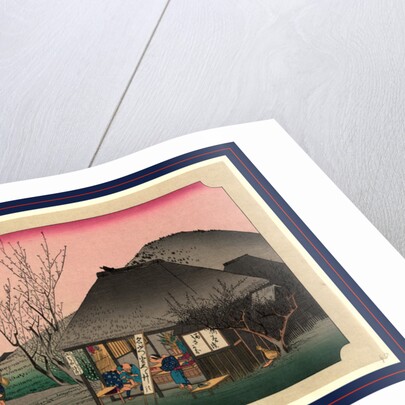 Travelers Resting at a Teahouse or Inn at the Mariko Station on the Tokaido Road by Anonymous