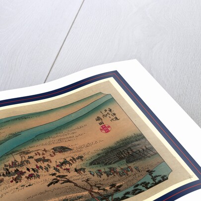 Travelers Fording a Small River As Others Wait Their Opportunity to Continue the Journey by Anonymous