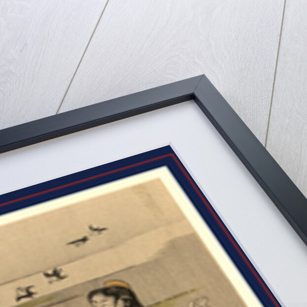 Three Women(?) Watching Plovers Dive Over the Tama River by Anonymous