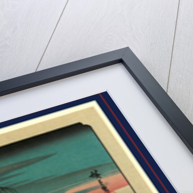 Two Men Poling Sampans on the Ohta River Beneath a Full Moon by Anonymous