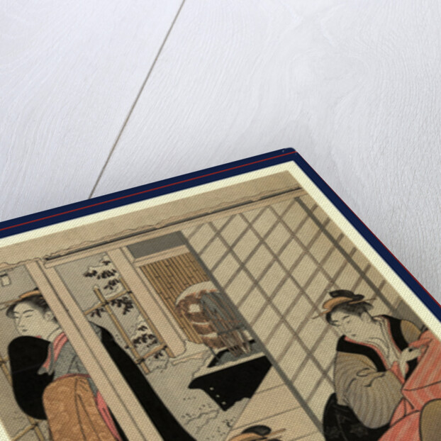 Niwa no yukimi, Viewing a snow covered garden by Torii Kiyonaga