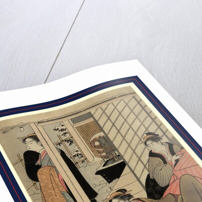 Niwa no yukimi, Viewing a snow covered garden by Torii Kiyonaga