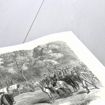End of the American Civil War the Last Days of the Confederate Government Mr. Jefferson Davis Signing Acts of Government by the Roadside 22 July 1865 by Anonymous