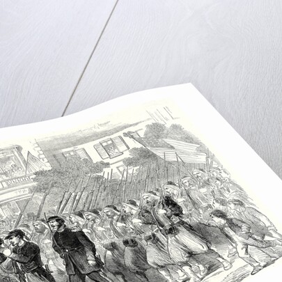 The Civil War in America: The 5th Regiment of New York Zouaves Passing Through Broadway on Their Way to Embark for the War Down South 22 June 1861 by Anonymous