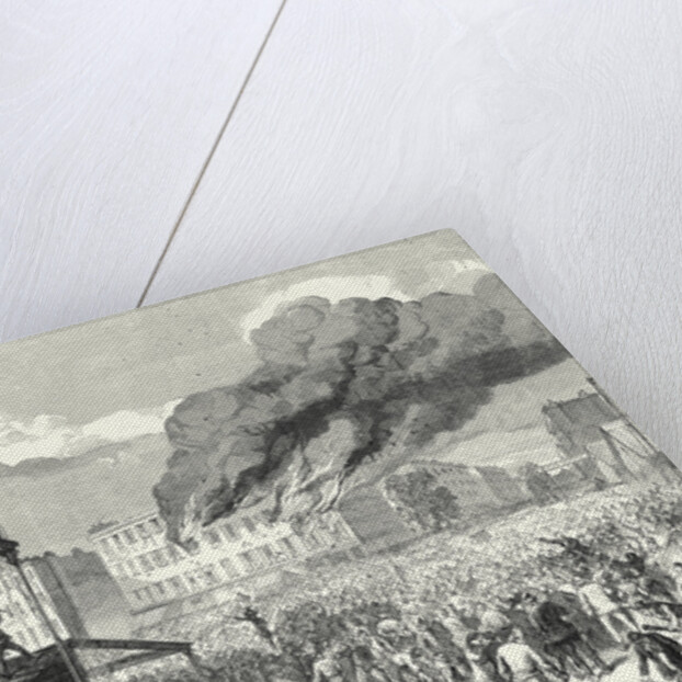 The Riots in New York: The Mob Burning the Provost Marshal's Office 8 August 1863 by Anonymous