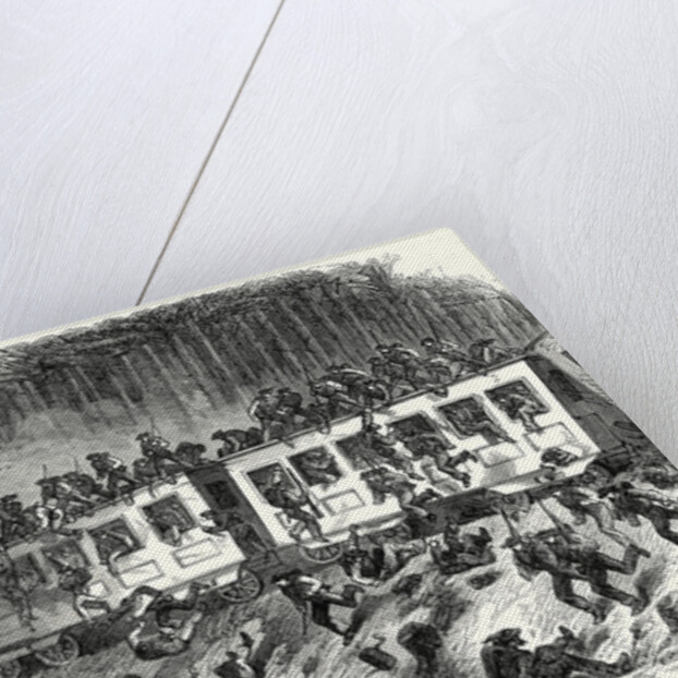 The Civil War in America: Train with Reinforcements for General Johnston Running Off the Track in the Forests of Mississippi 8 August 1863 by Anonymous