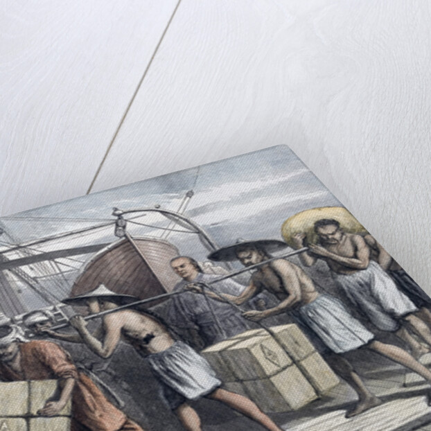 Taking in Cargo at Singapore in 1873 by Anonymous