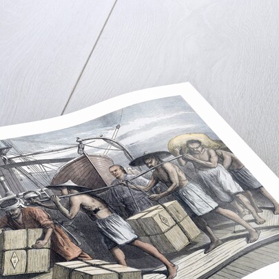Taking in Cargo at Singapore in 1873 by Anonymous