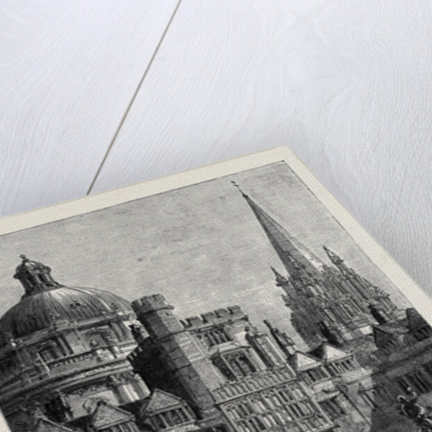 Oxford: St. Mary's Church, and the Radcliffe from the Quad at Brasenose by Anonymous