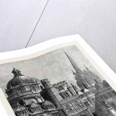 Oxford: St. Mary's Church, and the Radcliffe from the Quad at Brasenose by Anonymous