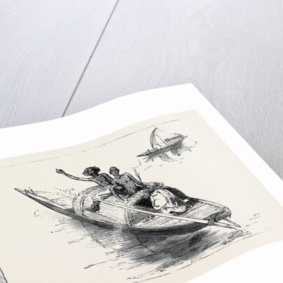 Round the World Yachting in the Ceylon, Calcutta: A Street with Booths in Calcutta; a Hooghly Boat by Anonymous