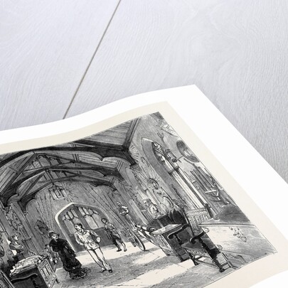 The Empress of Austria at Combermere, Cheshire: The Armoury in the Entrance Hall by Anonymous