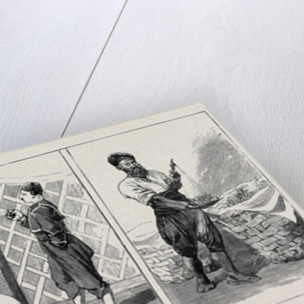 Round the World Yachting in the Ceylon; Constantinople: Street Barbers, a Pear Seller by Anonymous