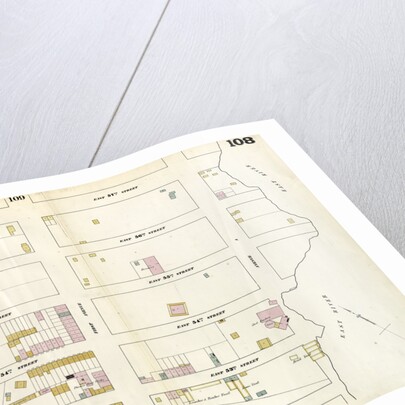Map bounded by East 57th Street, East River, East 52nd Street, Second Avenue. 1857 by Anonymous