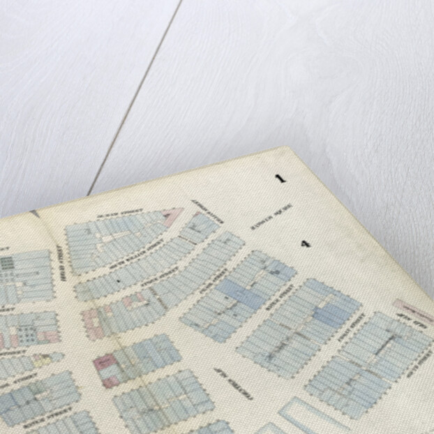 Map bounded by Battery Place, Marketfield Street, Broad Street, Beaver Street, Old Slip, South Street, Coenties Slip, South Street, Whitehall Street, State Street. 1857 by Anonymous