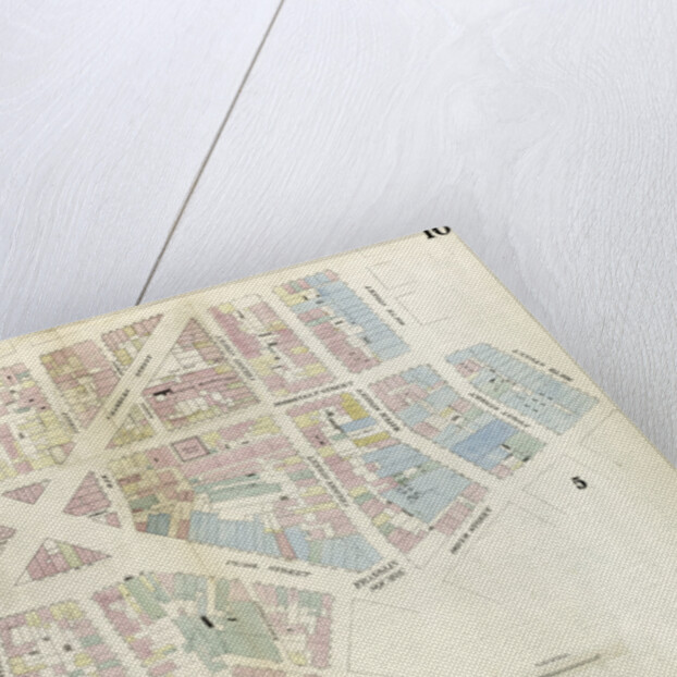 Map bounded by Chatham Street, James Street, South Street, Dover Street, Franklin Square, Frankfort Street, Fose Street, Duane Street. 1857 by Anonymous