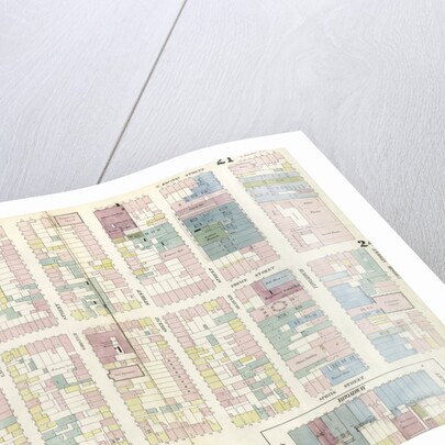 Map bounded by Houston Street, Crosby Street, Broome Street, Broadway, Spring street, Sullivan Street. 1857 by Anonymous