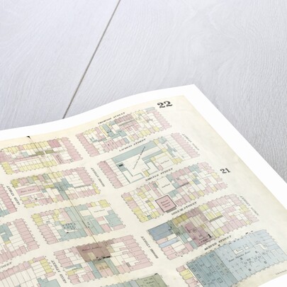 Map bounded by Spring Street, Broadway, Canal Street, Thompson Street. 1857 by Anonymous