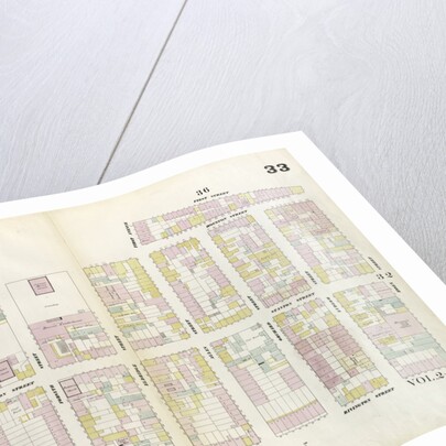 Map bounded by Houston Street, Allen Street, 1st Street, Essex Street, Rivington Street, Bowery. 1857 by Anonymous