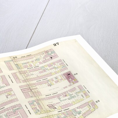 Map bounded by 5th Street, First Avenue, Houston Street, Bowery. 1857 by Anonymous