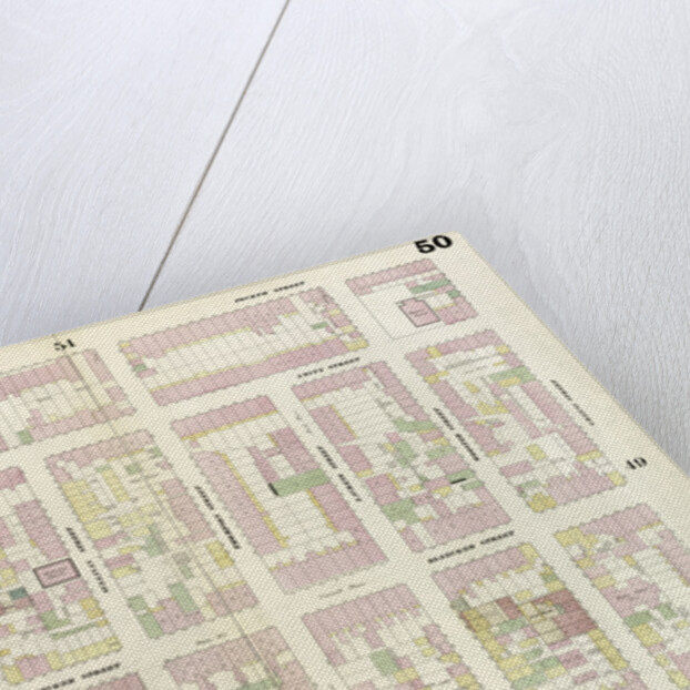 Map bounded by 4th Street, Green Street, Houston Street, Hancock Street, Bleeker Street, Carmine Street, Sixth Avenue. 1857 by Anonymous