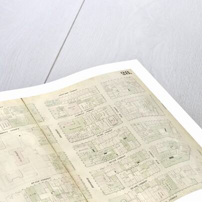 Map bounded by Leonard Street, Centre Street, Chambers Street, Broadway, Reade Street, West Broadway. 1852, 1854 by Anonymous