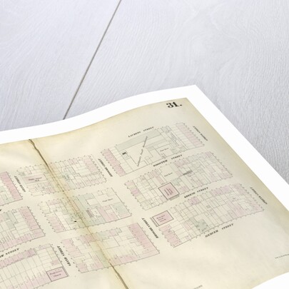 Map bounded by Spring Street, Mercer Street, Canal Street, Laurens Street. 1852, 1854 by Anonymous