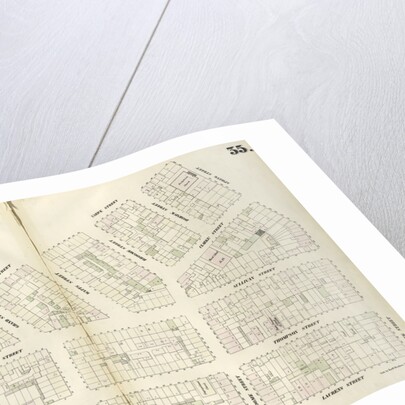 Map bounded by Spring Street, Laurens Street, Canal Street, West Broadway, Beach Street, St. John's Lane, Laight Street, Canal Street, Varick Street. 1852, 1854 by Anonymous