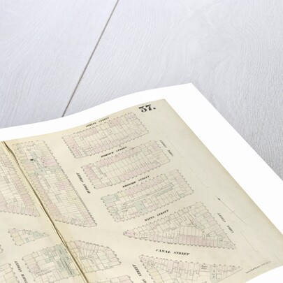 Map bounded by Spring Street, Varick Street, Vestry Street, West Street. 1852, 1854 by Anonymous