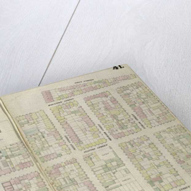 Map bounded by Houston Street, Allen Street, First Street, Essex Street, Rivington Street, Bowery. 1852, 1854 by Anonymous