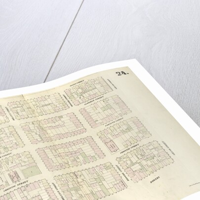 Map bounded by Bowery, Rivington Street, Allen Street, Grand Street. 1852, 1854 by Anonymous