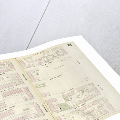 Map bounded by East 15th Street, Livingston Place, East 17th Street, Aveneu A East 12th Streeet, Second Avenue. 1852, 1854 by Anonymous