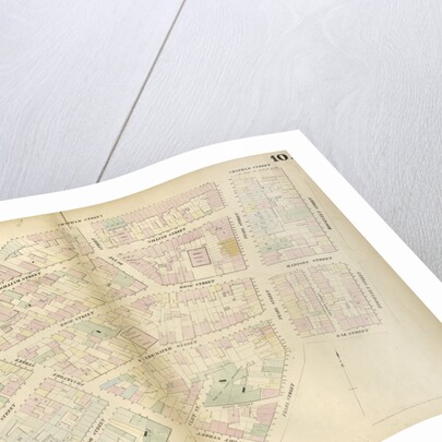 Map bounded by Nassau Street, Roosevelt Street, Oak Street, Oak Street, Pearl Street, Frankfort Street, Cliff Street, Ferry Street, Spruce Street. 1852, 1854 by Anonymous