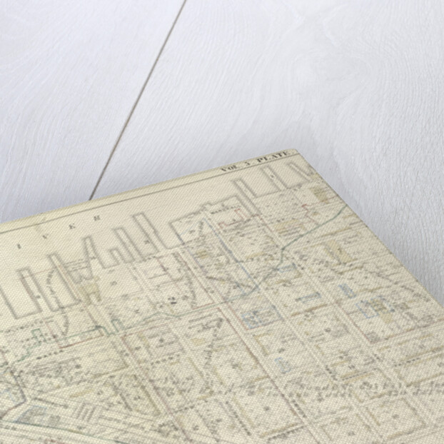 Map bound by East River, Bridge St., Sands St., Poplar St; Including Marshall St., John St., PLymouth St., Water St., Front St., Fulton St., Doughty St., Vine St., York St., Franklin Pl., Talman St., Prospect St., Furman St., Columbia., New York by Anonymous