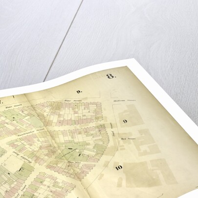 Map bounded by Gold Street, Frankfort Street, Rose Street, Madison Street, Pearl Street, Oak Street, Franklin Square, Ferry Street; Jacob Street, Vandewater Street, Cliff Street, New York by Anonymous