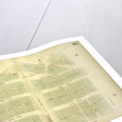 Map bounded by Stone Street, Beaver Street, Hanover Street, Wall Street, South Street, Coenties Slip; Including Pearl Street, Water Street, Front Street, Old Slip, Gouverneurs Lane, Jones Lane, New York by Anonymous