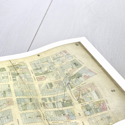 Map bounded by Gold Street, Frankfort Street, Dover Street, South Street, Maiden Lane; Including Riders Alley by Anonymous