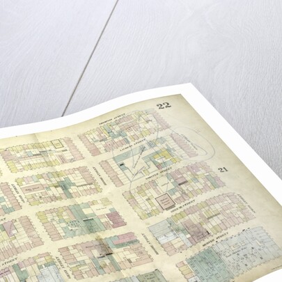 Map bounded by Thompson Street, Spring Street, Broadway, Canal Street; Including Laurens Street, Wooster Street, Greene Street, Mercer Street, Grand Street, Broome Street, New York by Anonymous