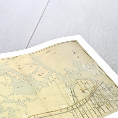 Map bounded by Jamaica Bay, Charmttoir Island, Mc. Caffertys Island, Nortons Creek, Hudson Ave., Columbus Ave., Rochester Ave., Wave Crest Ave., Surf Ave., Grand-View Ave., New York by Anonymous