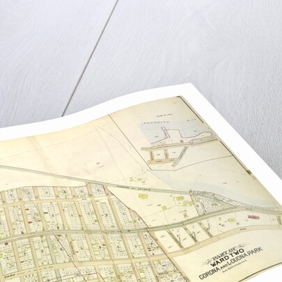 Map bounded by Old Bowery Road, Flushing and Astoria Road, Coddington PL; Including Park Ave., Lent St., Flushing Turnpike, Junction Ave; Sub Plan, New York by Anonymous