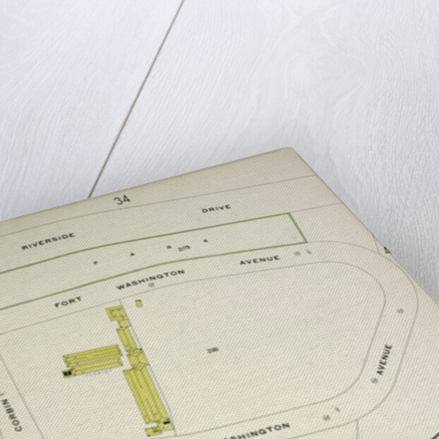 Map bounded by Riverside Drive, Broadway, Corbin Place, New York by Anonymous